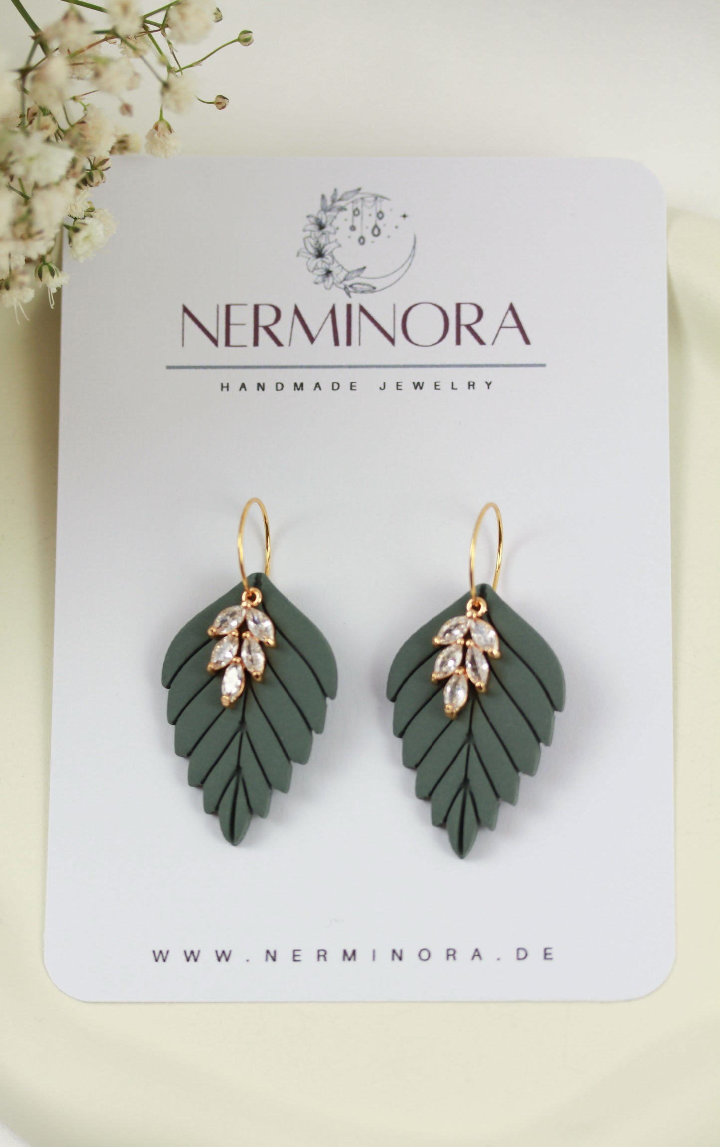 Große Herbst Blatt Ohrringe – Polymer Clay Statement Ohrringe | Dewlight Kollektion