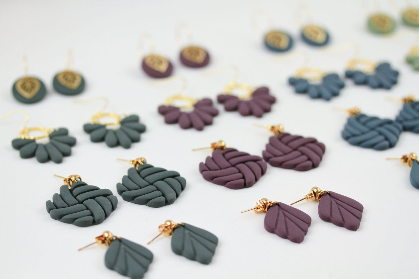 Kleine Blatt Ohrringe – Polymer Clay Statement Ohrringe | Kollektion Marlen