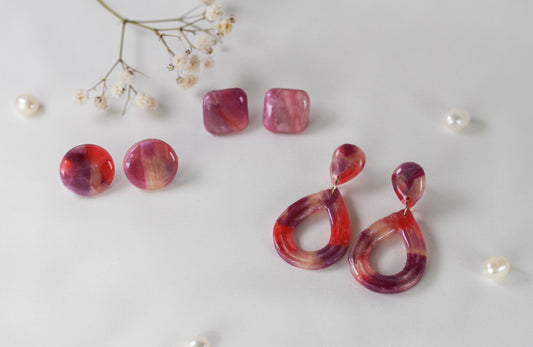 Lilac Rose Marble – Ohrringe