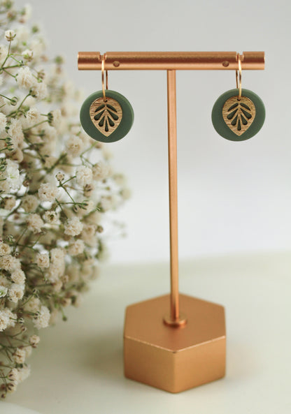 Polymer Clay Ohrringe mit Goldblatt – Statement Ohrringe | Kollektion Marlen