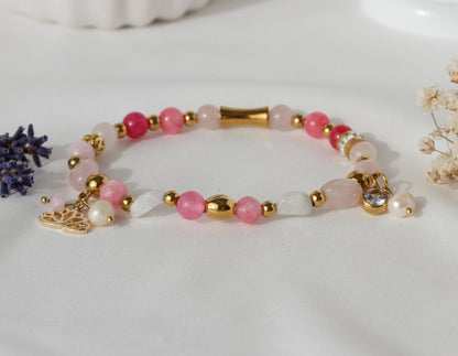 Rosé Lotus – Rosenquarz-Armband