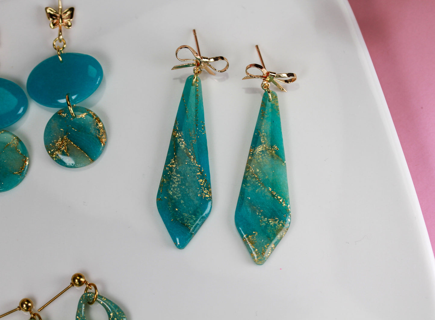 Ocean Glow Bow - Statement Ohrringe
