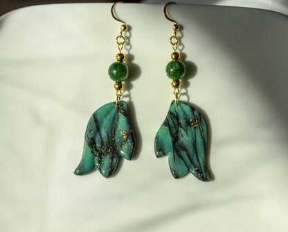Emerald Leaf - Ohrringe