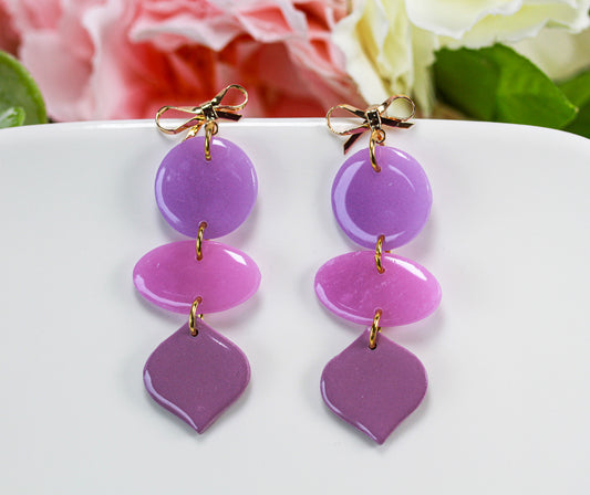 Lilac Bow Drops -  Ohrringe
