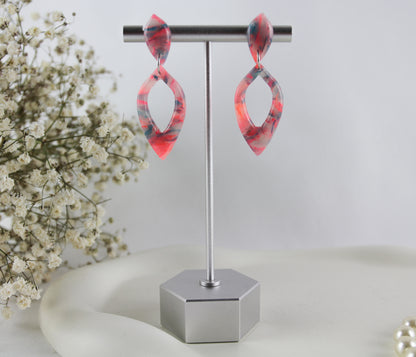 Neon Sommer Statement-Ohrringe – Handgemachte Polymer-Clay-Ohrringe