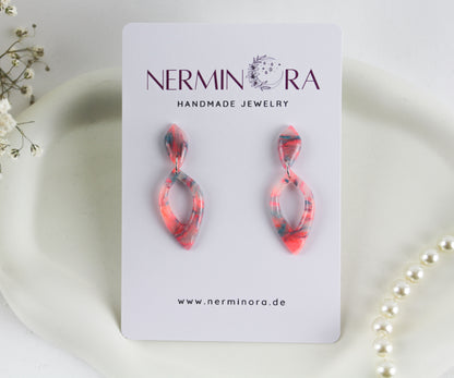 Neon Sommer Statement-Ohrringe – Handgemachte Polymer-Clay-Ohrringe