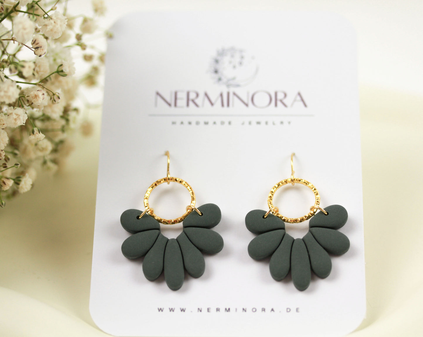 Florale Polymer Clay Ohrringe – Kollektion Marlen