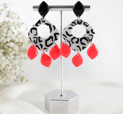 Leo Point Neon – Handgefertigte Statement Polymer Clay Ohrringe