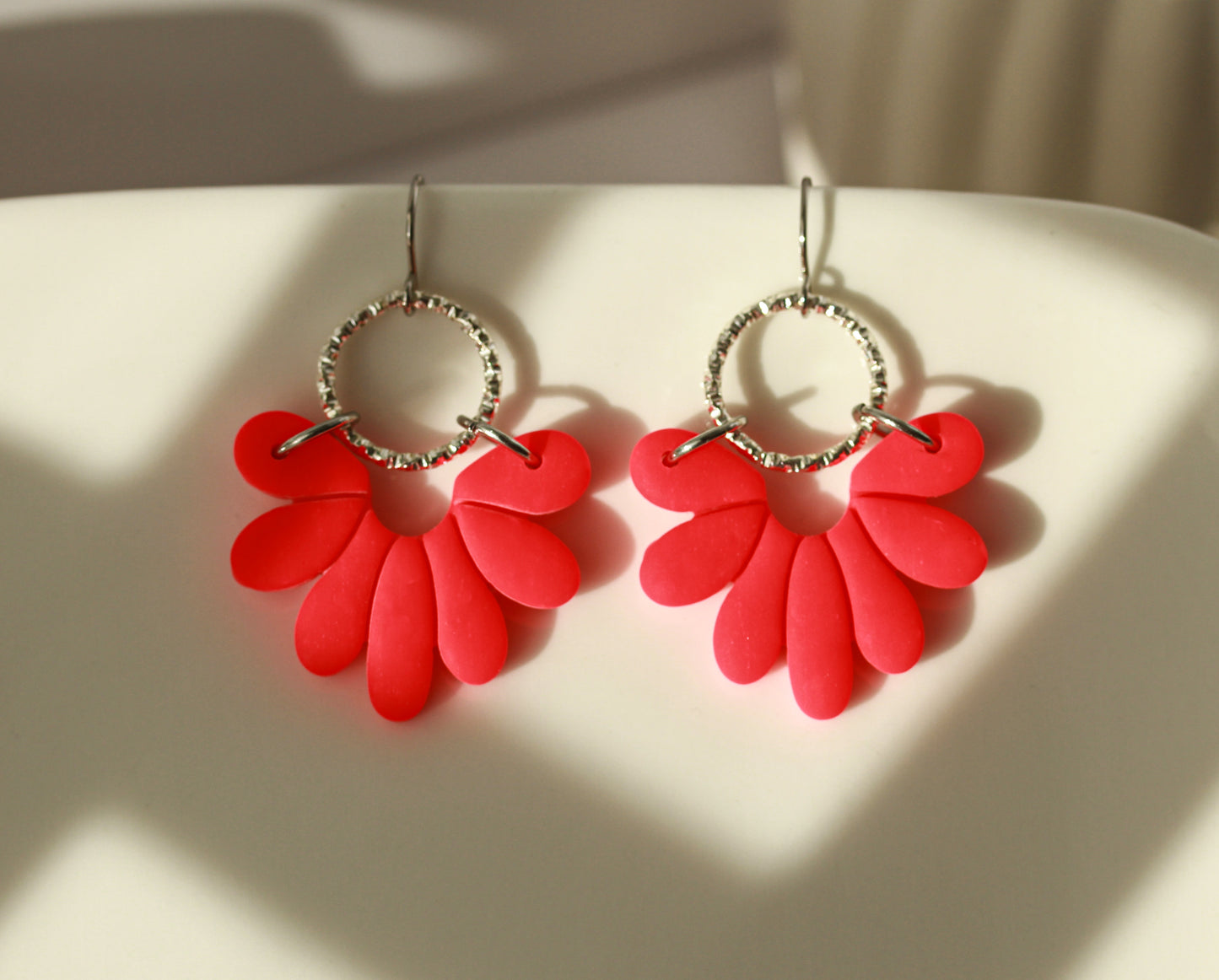 Coral Bloom Fan – Silver - Ohrringe