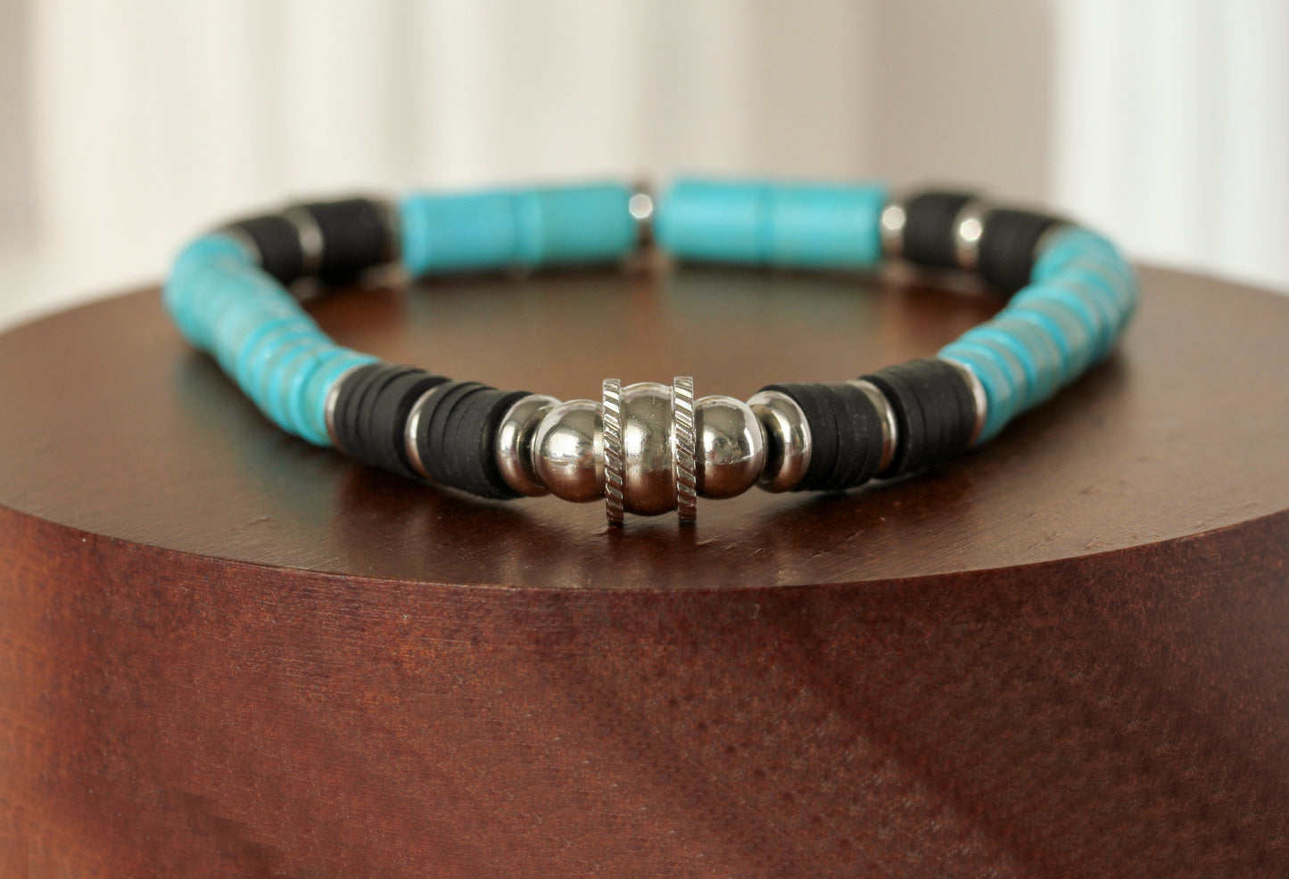 Ares Black – Herrenarmband in Türkis und Schwarz
