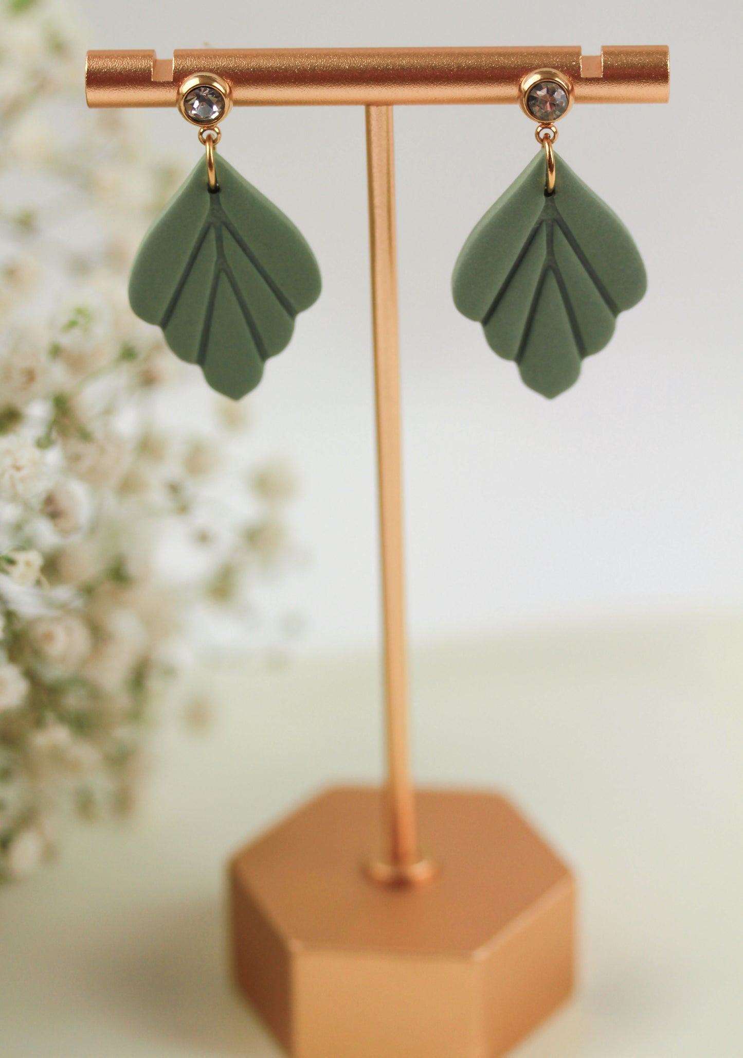 Kleine Blatt Ohrringe – Polymer Clay Statement Ohrringe | Kollektion Marlen