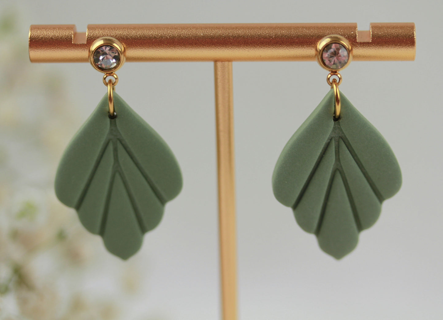 Kleine Blatt Ohrringe – Polymer Clay Statement Ohrringe | Kollektion Marlen