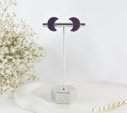 Mond Ohrstecker – Celestial Polymer Clay Ohrringe | Handgemachte Statement Ohrstecker
