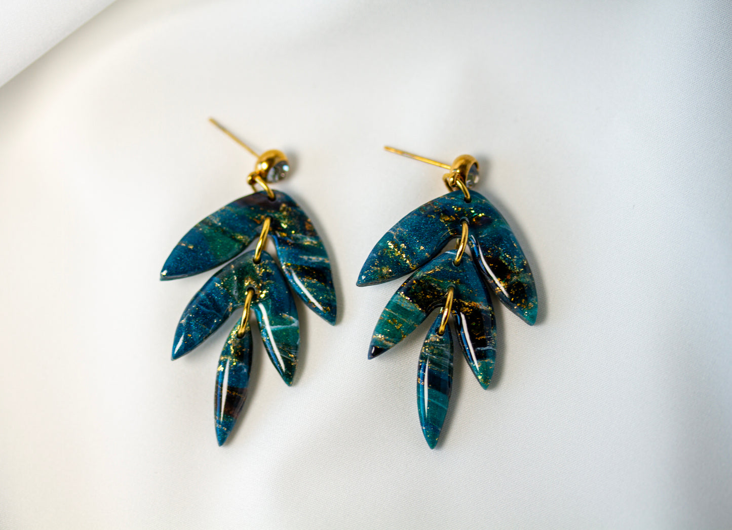 Emerald Noir Marble - Ohrringe