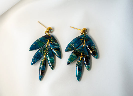 Emerald Noir Marble - Ohrringe