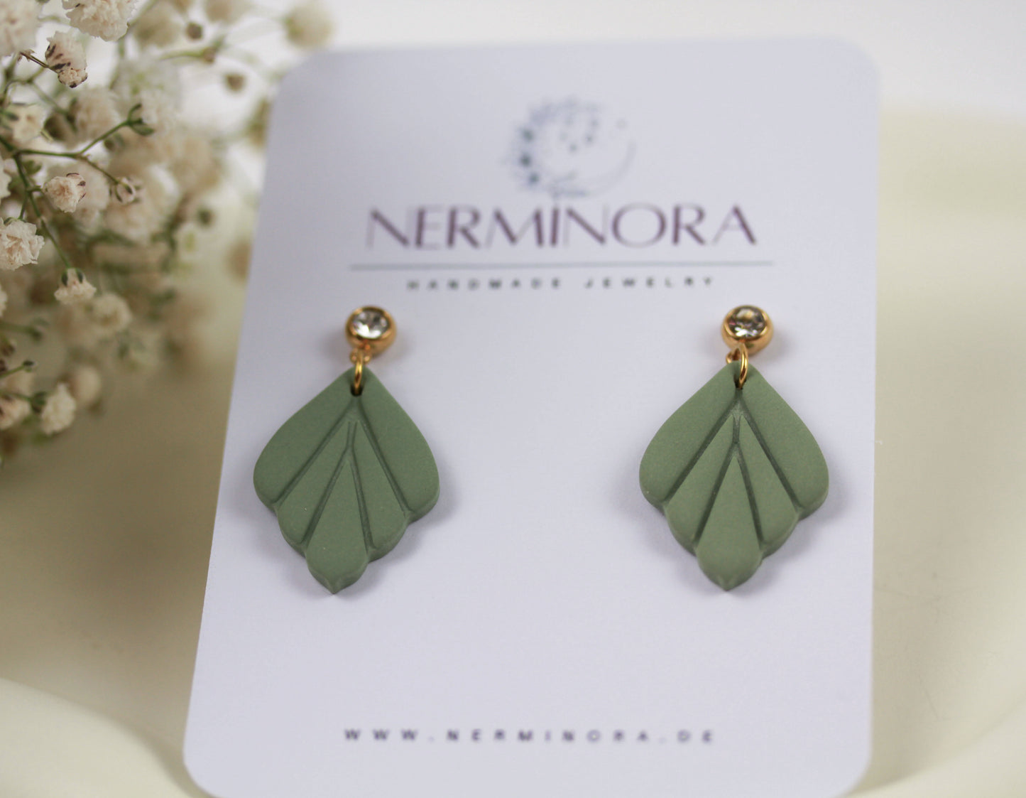 Kleine Blatt Ohrringe – Polymer Clay Statement Ohrringe | Kollektion Marlen