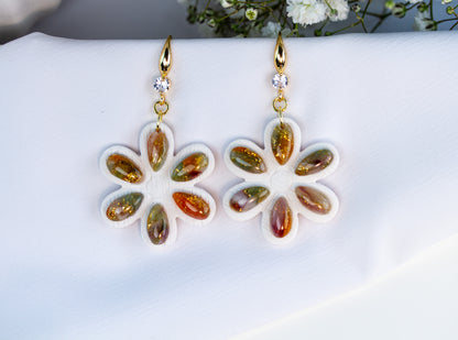 Ohrringe – Daisy Flower – Amber Bloom Collection