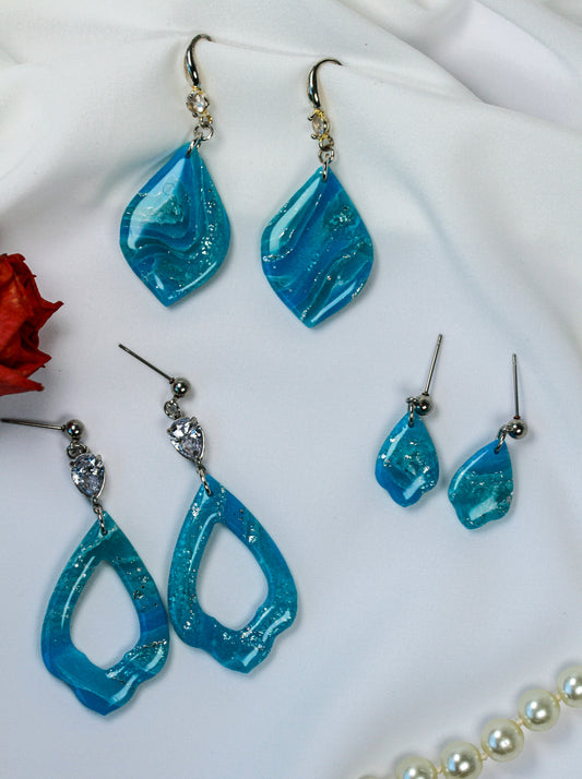 Blue Silver Swing – Ohrringe