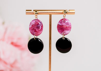 Berry Noir Marble - Ohrringe