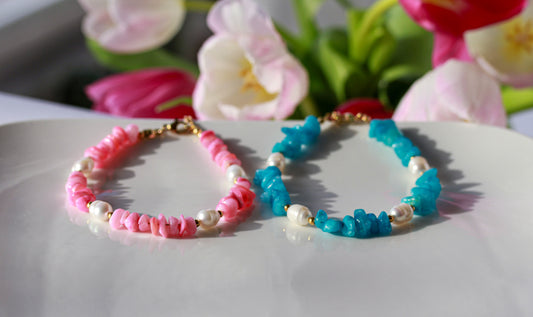Rose Blue Pearl – Armband