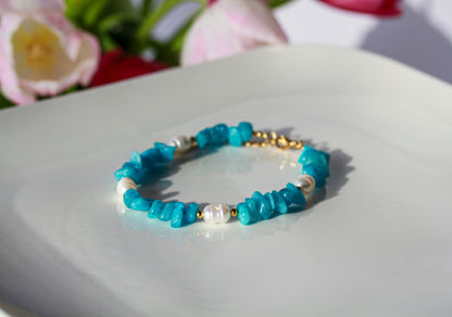 Rose Blue Pearl – Armband