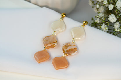 Statement Ohrringe - Wavy - Apricot Glow Collection