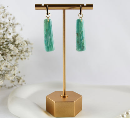 Maritime Türkise Sommer Ohrringe – Handgefertigte Polymer Clay Ohrringe im Meeresstil