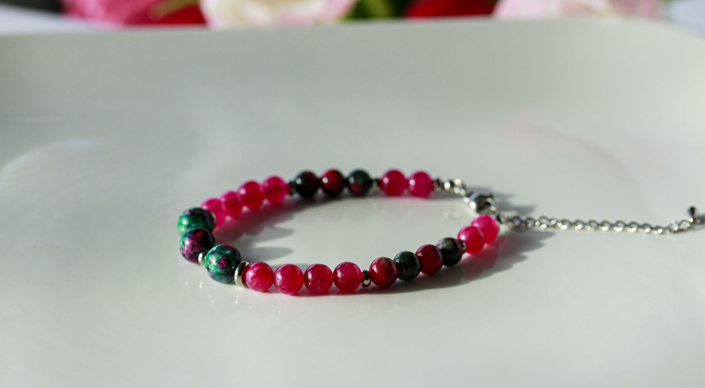 Ruby Zoisite Pop – Armband