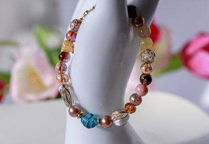Golden Crystal Glow – Armband