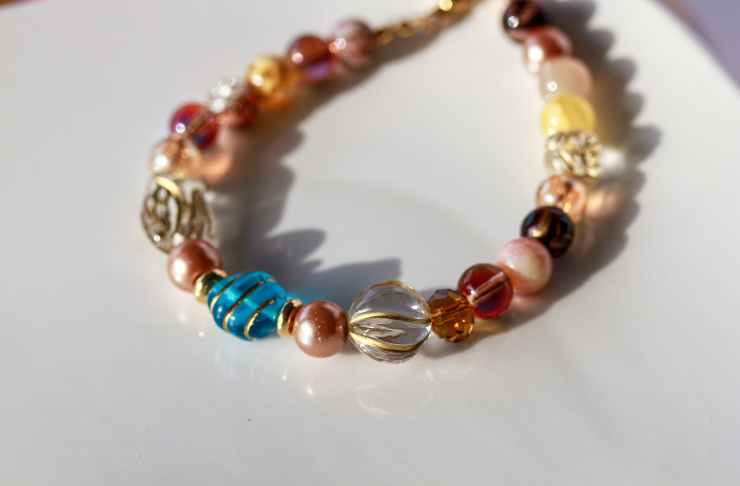 Golden Crystal Glow – Armband