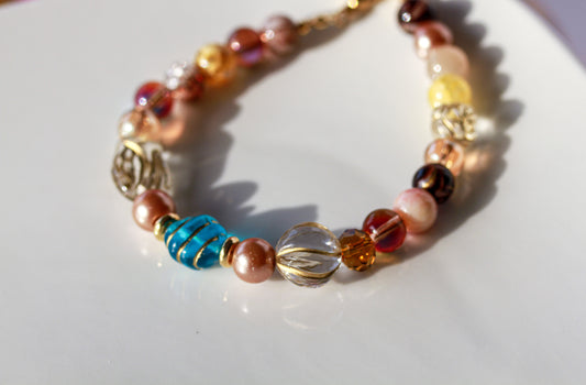 Golden Crystal Glow – Armband