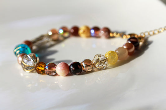 Golden Crystal Glow – Armband
