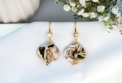 Ohrringe – Leaf – Ivory Mocha Collection