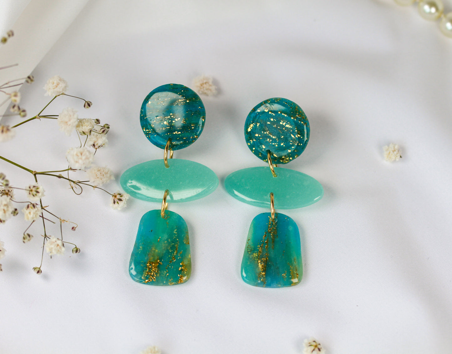 Aqua Sorbet Bloom - Ohrringe
