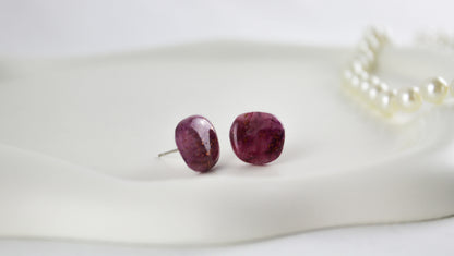 Roségold Marmor Ohrringe – Naturstein-inspirierte Polymer Clay Statement Ohrringe