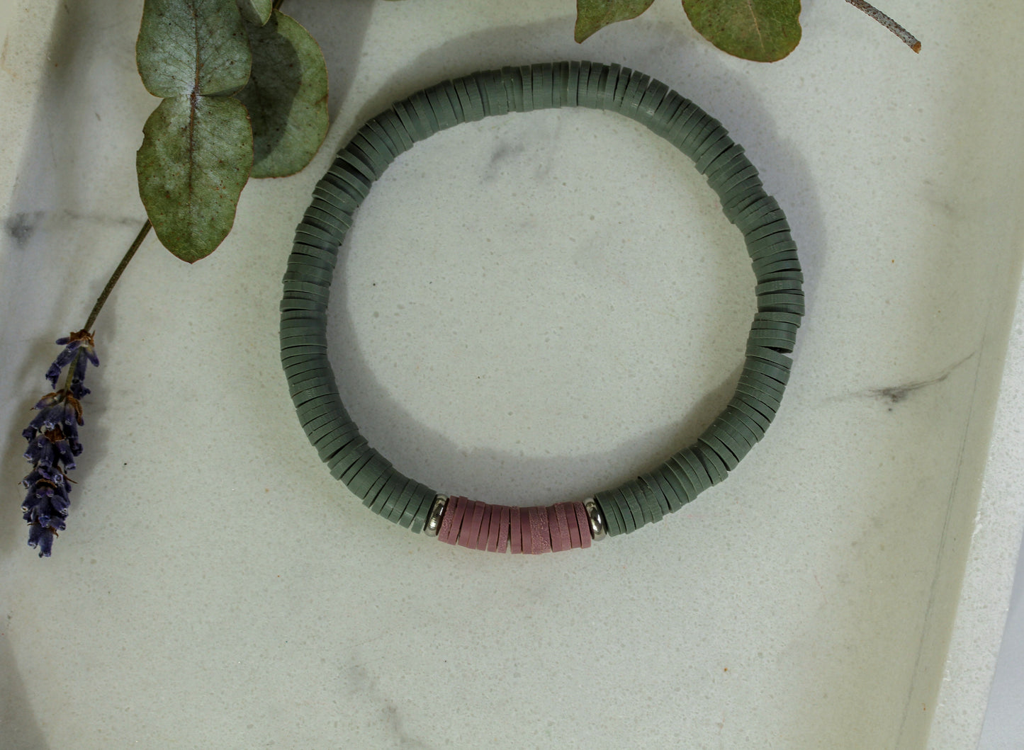 Sage Mauve – Katsuki-Armband in Salbeigrün und Mauve