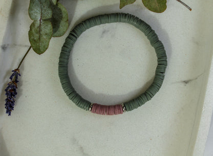 Sage Mauve – Katsuki-Armband in Salbeigrün und Mauve