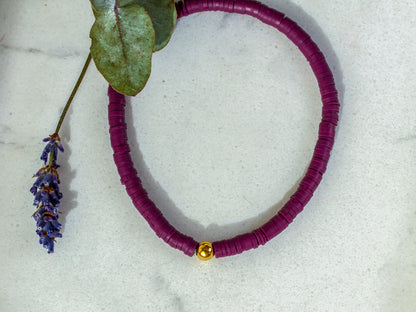 Mulberry Gold – Katsuki-Armband in Beerenviolett und Gold