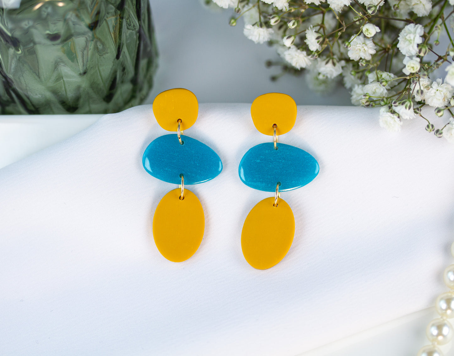 Statement Ohrringe – Geometrisch - Sunset Lagoon Collection