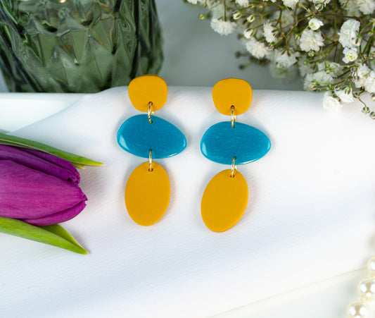 Statement Ohrringe – Geometrisch - Sunset Lagoon Collection