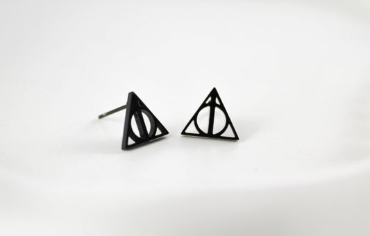 Geometric Triangle Stud Earrings Unisex