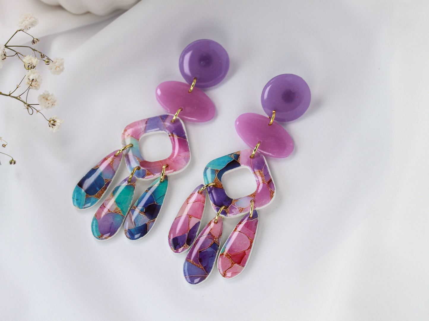 Pastel Prism Fringe - Ohrringe