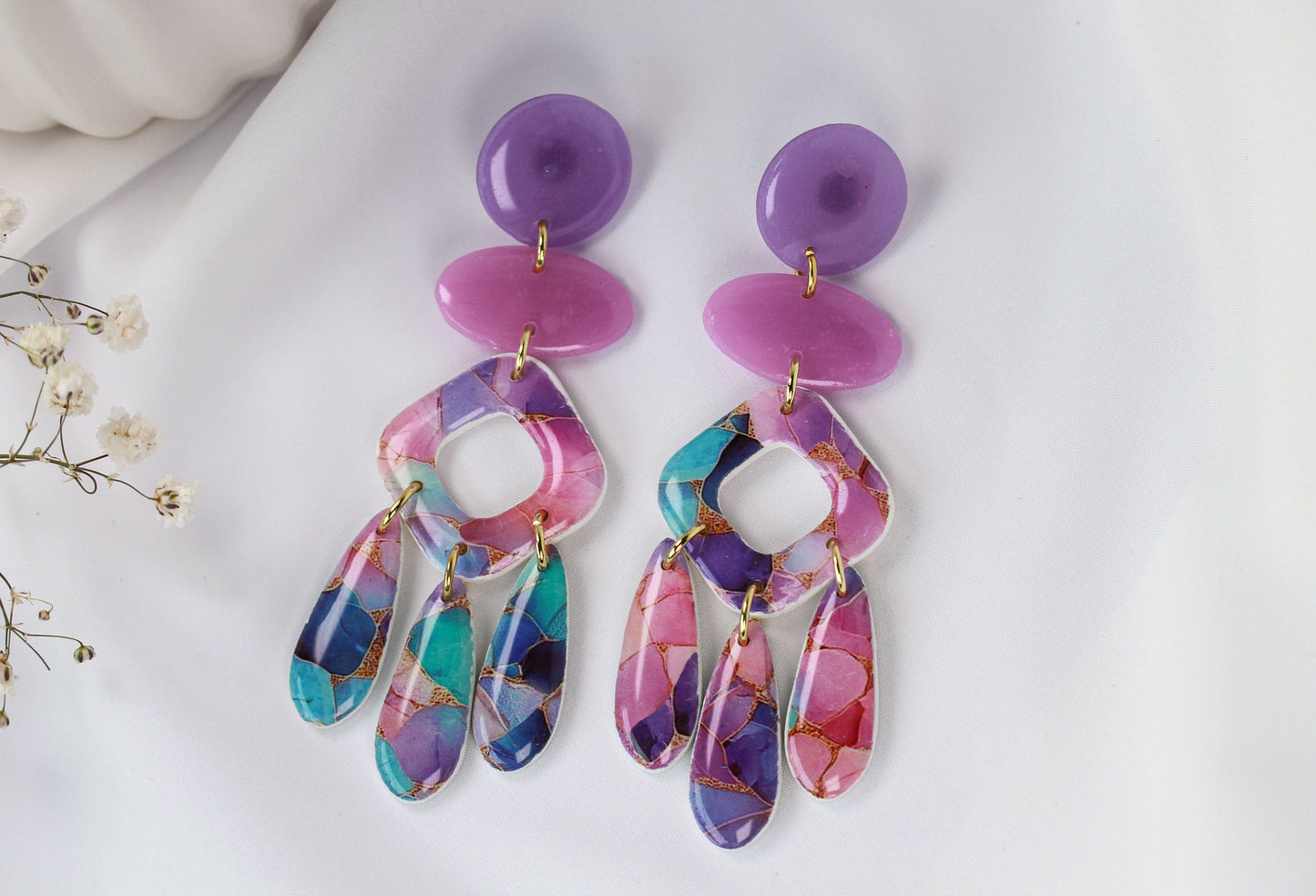 Pastel Prism Fringe - Ohrringe