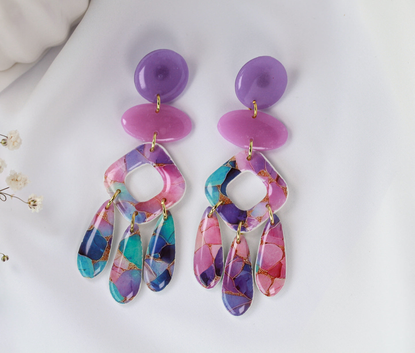 Pastel Prism Fringe - Ohrringe