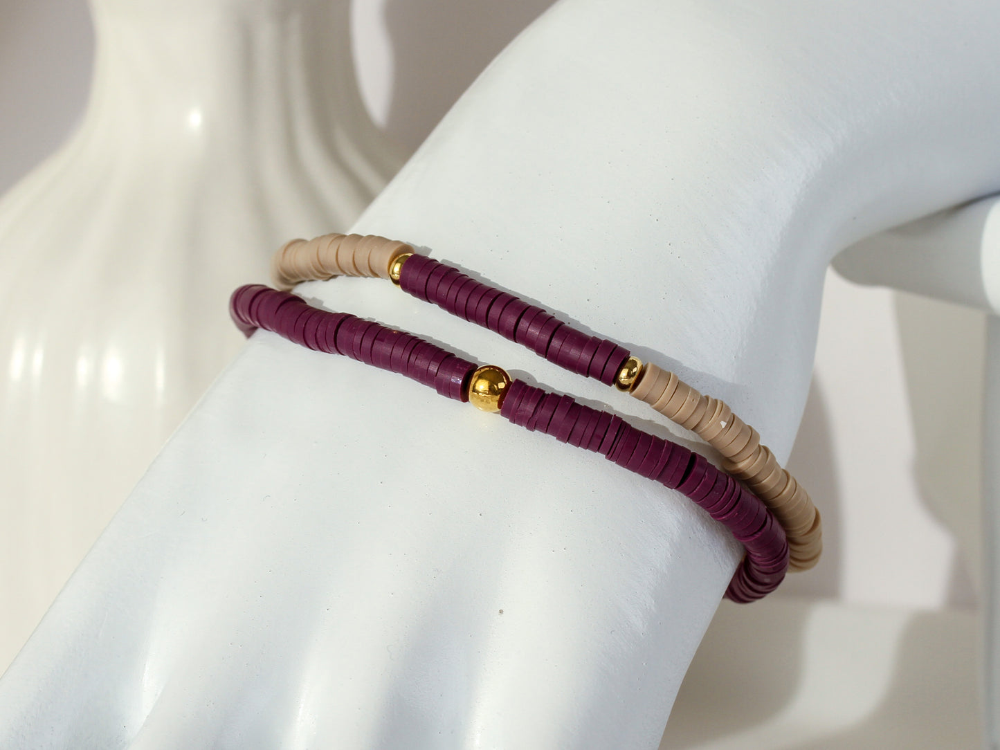 Mulberry Gold – Katsuki-Armband in Beerenviolett und Gold
