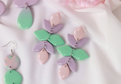 Pastel Petal Cascade - Ohrringe
