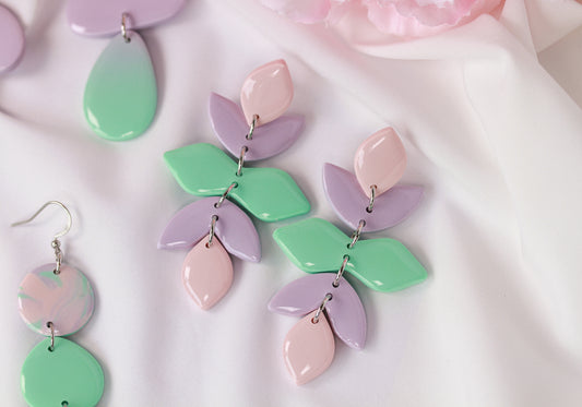 Pastel Petal Cascade - Ohrringe