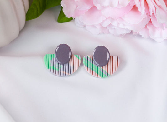 Lilac Mint Arc- Ohrringe