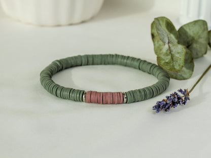 Sage Mauve – Katsuki-Armband in Salbeigrün und Mauve