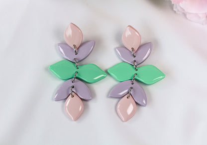 Pastel Petal Cascade - Ohrringe